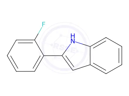 Chemical structure of 2-(2-Fluorophenyl)-1H-indole
