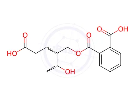 Chemical structure of Mono(2-​(2-​carboxyethyl)​-​3-​hydroxybutyl) Phthalate