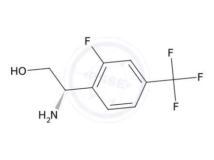 Chemical structure of (S)-2-amino-2-(2-fluoro-4-(trifluoromethyl)phenyl)ethan-1-ol
