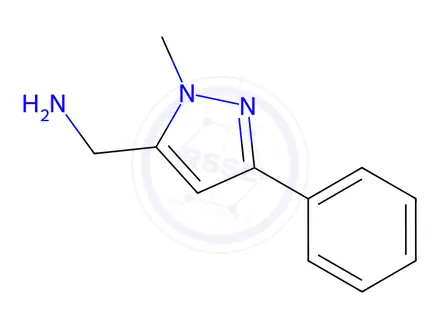 Chemical structure of 1-(1-Methyl-3-phenyl-1h-pyrazol-5-yl)methanamine