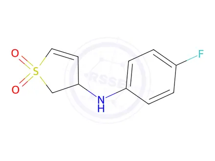 Chemical structure of 3-[(4-fluorophenyl)amino]-2,3-dihydro-1lambda6-thiophene-1,1-dione