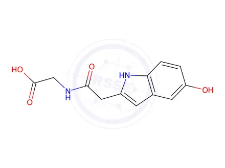 Chemical structure of 5-Hydroxy Indoleacetylglycine