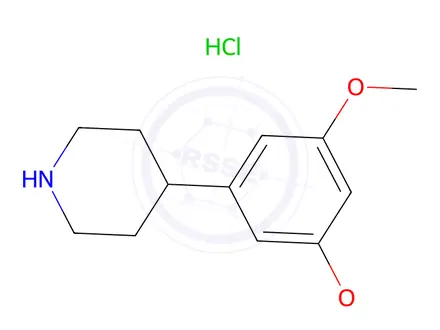 Chemical structure of 4-(3,5-dimethoxyphenyl)piperidine hydrochloride
