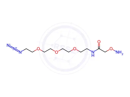 Chemical structure of Aminoxyacetamide-PEG3-azide