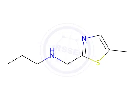 Chemical structure of N-((5-methylthiazol-2-yl)methyl)propan-1-amine