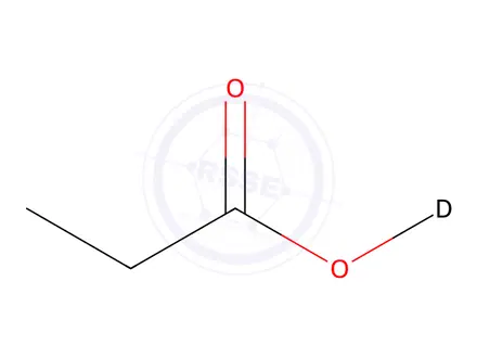 Chemical structure of PROPIONIC ACID-OD