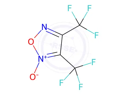 Chemical structure of 1,2,5-Oxadiazole, 3,4-bis(trifluoromethyl)-, 2-oxide