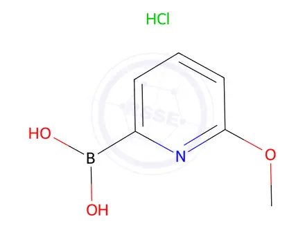 Chemical structure of (6-Methoxypyridin-2-yl)boronic acid hydrochloride