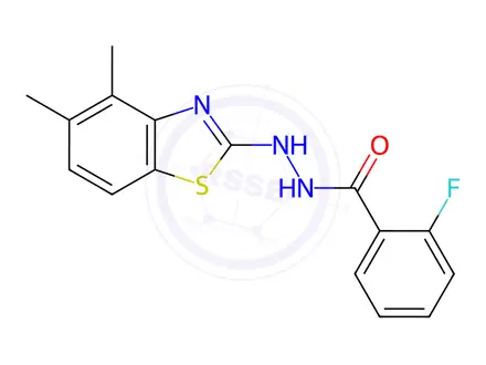Chemical structure of N'-(4,5-Dimethylbenzo[d]thiazol-2-yl)-2-fluorobenzohydrazide