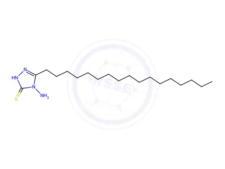 Chemical structure of 4-Amino-5-heptadecyl-3-mercapto-1,2,4-triazole