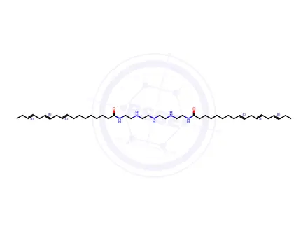 Chemical structure of N,N'-[iminobis(2,1-ethanediylimino-2,1-ethanediyl)]bis(9,12,15-octadecatrienamide)