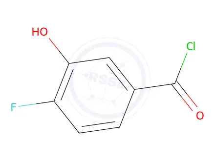Chemical structure of 4-Fluoro-3-hydroxybenzoyl Chloride