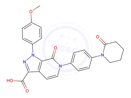 Chemical structure of Apixaban 4,5-Dehydro Carboxylic Acid