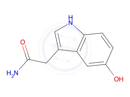 Chemical structure of 2-(4-Hydroxy-1H-indol-3-yl)acetamide