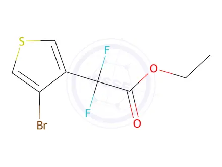 Chemical structure of 3-Thiopheneacetic acid, 4-bromo-α,α-difluoro-, ethyl ester