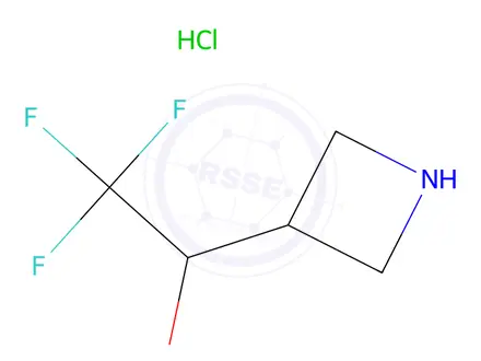 Chemical structure of 1-(Azetidin-3-yl)-2,2,2-trifluoroethan-1-ol hydrochloride