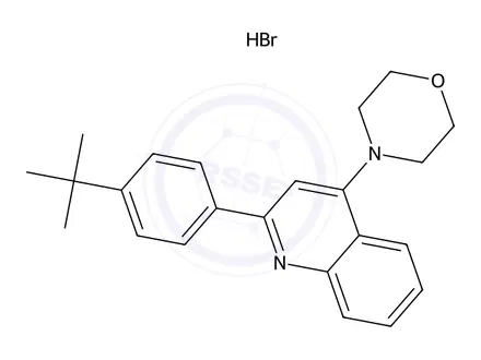 Chemical structure of 4-(2-(4-(tert-Butyl)phenyl)quinolin-4-yl)morpholine hydrobromide