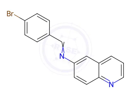 Chemical structure of N-(4-Bromobenzylidene)quinolin-6-amine