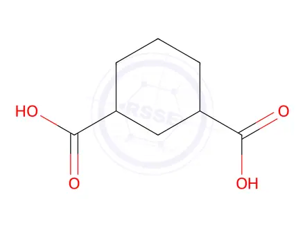 Chemical structure of 1,3-Cyclohexanedicarboxylic acid (cis- and trans- mixture)