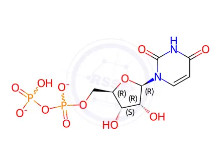 Chemical structure of Uridine 5'-diphosphate