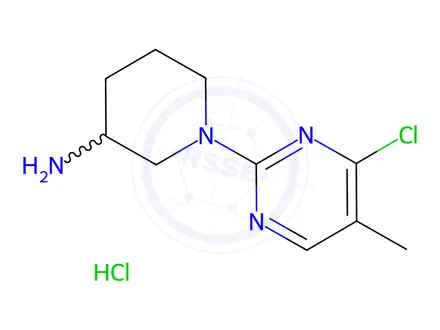 Chemical structure of 1-(4-Chloro-5-methylpyrimidin-2-yl)piperidin-3-amine hydrochloride