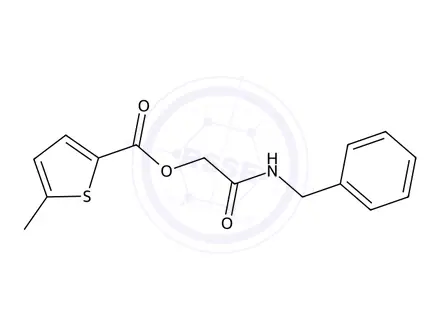 Chemical structure of 2-(Benzylamino)-2-oxoethyl 5-methylthiophene-2-carboxylate