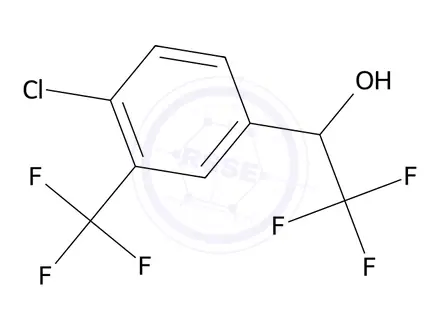 Chemical structure of 1-(4-Chloro-3-(trifluoromethyl)phenyl)-2,2,2-trifluoroethan-1-ol