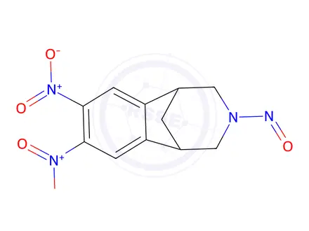 Chemical structure of 7,8-dinitro-3-nitroso-2,3,4,5-tetrahydro-1H-1,5-methanobenzo[d]azepine