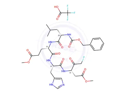 Chemical structure of Z-LEHD-FMK TFA