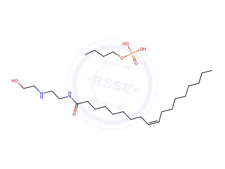 Chemical structure of Phosphoric acid, butyl ester, compd. with (Z)-N-[2-[(2-hydroxyethyl)amino]ethyl]-9-octadecenamide