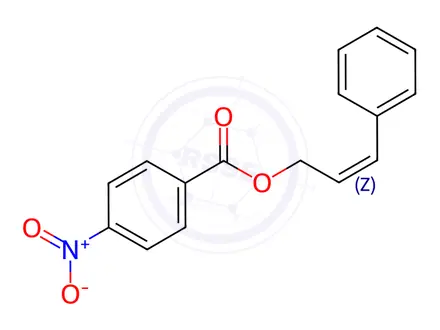 Chemical structure of cinnamyl 4-nitrobenzoate