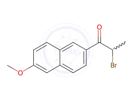 Chemical structure of 2-Bromo-6'-methoxy-2'-propionaphthone