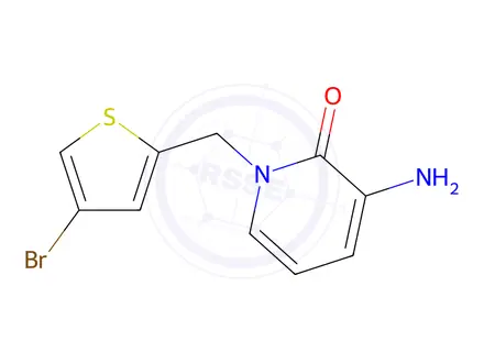 Chemical structure of 3-Amino-1-((4-bromothiophen-2-yl)methyl)pyridin-2(1h)-one