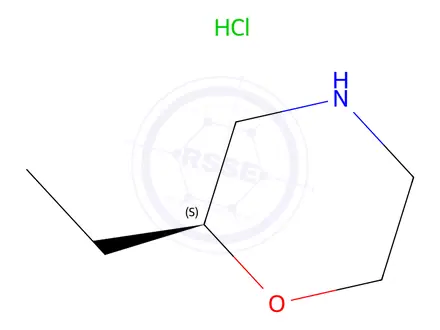 Chemical structure of (S)-2-Ethylmorpholine hydrochloride