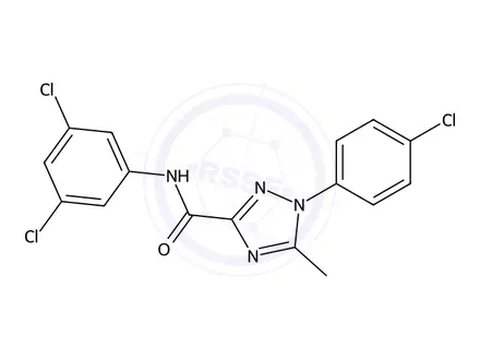 Chemical structure of 1-(4-Chlorophenyl)-N-(3,5-dichlorophenyl)-5-methyl-1H-1,2,4-triazole-3-carboxamide