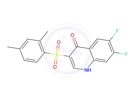 Chemical structure of 3-(2,4-Dimethylbenzenesulfonyl)-6,7-difluoro-1,4-dihydroquinolin-4-one