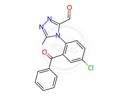 Chemical structure of 4-(2-Benzoyl-4-chlorophenyl)-5-methyl-4H-1,2,4-triazole-3-carboxaldehyde