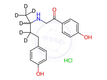 Chemical structure of Ractopamine-d6 Ketone Hydrochloride