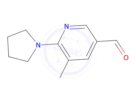 Chemical structure of 5-Methyl-6-(pyrrolidin-1-yl)nicotinaldehyde