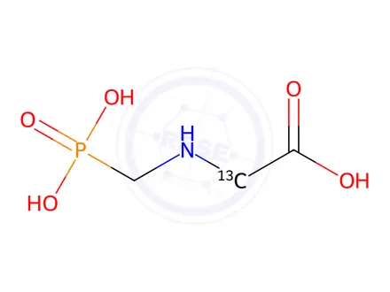 Chemical structure of [2-13C]-Glyphosate (glycine-2-13C)