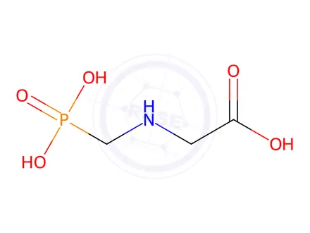 Chemical structure of Glyphosate