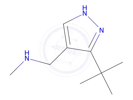 Chemical structure of 1-(3-(Tert-butyl)-1h-pyrazol-4-yl)-N-methylmethanamine