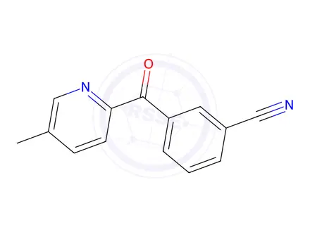 Chemical structure of 1187163-45-6 2-(3-Cyanobenzoyl)-5-methylpyridine MFCD13152656