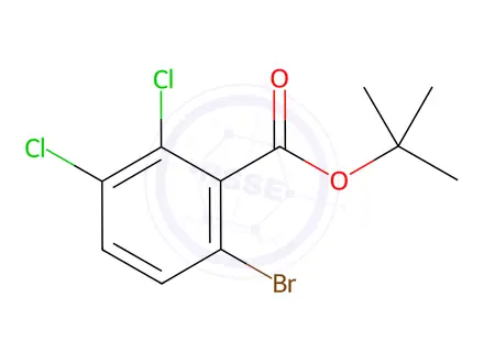 Chemical structure of Benzoic acid, 6-bromo-2,3-dichloro-, 1,1-dimethylethyl ester