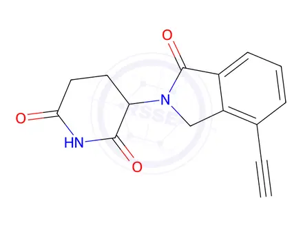 Chemical structure of 3-(4-Ethynyl-1-oxoisoindolin-2-yl)piperidine-2,6-dione