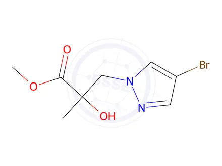 Chemical structure of Methyl 3-(4-bromo-1h-pyrazol-1-yl)-2-hydroxy-2-methylpropanoate