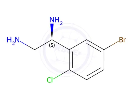 Chemical structure of (1S)-1-(5-BROMO-2-CHLOROPHENYL)ETHANE-1,2-DIAMINE