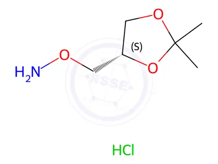 Chemical structure of (S)-O-[(2,2-DIMETHYL-1,3-DIOXOLAN-4-YL)METHYL]-HYDROXYAMINE HYDROHLORIDE