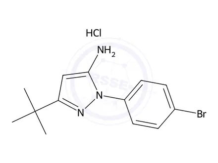 Chemical structure of 1-(4-Bromophenyl)-3-(tert-butyl)-1H-pyrazol-5-amine hydrochloride