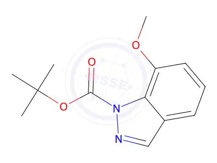 Chemical structure of tert-Butyl 7-methoxy-1H-indazole-1-carboxylate